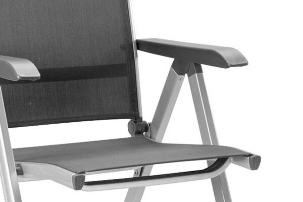 KETTLER Basic Plus Esstischgarnitur, Silber/ Anthrazit, 160 X 95 Cm, Alu/Textilene, 4 Multipositionssessel 4 KETTLER Basic Plus Esstischgarnitur, Silber/ Anthrazit, 160 X 95 Cm, Alu/Textilene, 4 Multipositionssessel – Bild 4