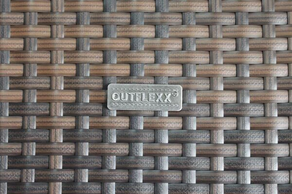 OUTFLEXX Loungemöbel-Set, Braun Marmoriert, Polyrattan, 5 Pers, Wasserfeste Kissenbox, Inkl. Loungetisch 3 OUTFLEXX Loungemöbel-Set, Braun Marmoriert, Polyrattan, 5 Pers, Wasserfeste Kissenbox, Inkl. Loungetisch – Bild 3
