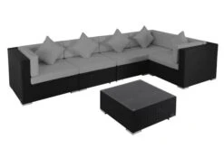 OUTFLEXX Loungemöbel-Set Polyrattan, Schwarz, Für 5 Personen, Inkl. Kaffeetisch, Wasserfeste Kissenbox -Kettler Verkaufsgeschäft 3 1714 BOX B.jpg
