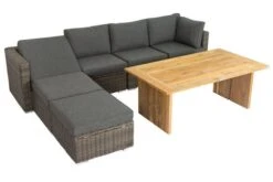 OUTFLEXX Loungegarnitur, Polyrattan/Teakholz, Tisch 160x90cm, Für 6 Personen, Wasserfeste Kissenbox -Kettler Verkaufsgeschäft 3 19394.jpg