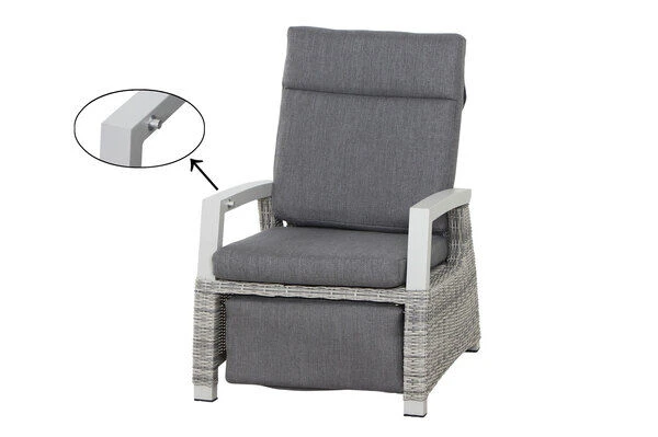 SIENA GARDEN Corido Loungeset, Ice Grey, Alu / Gardino®-Geflecht, 2 Relaxsessel + 3er Sofa, Stufenloser Lifttisch 160x90x47-71cm 3 SIENA GARDEN Corido Loungeset, Ice Grey, Alu / Gardino®-Geflecht, 2 Relaxsessel + 3er Sofa, Stufenloser Lifttisch 160x90x47-71cm – Bild 3