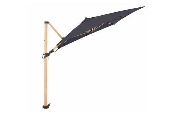 DOPPLER Alu Wood Pendelschirm, Anthrazit, Alu/Polyester, 300x220 Cm, Mit Kurbel, Holzoptik 3 DOPPLER Alu Wood Pendelschirm, Anthrazit, Alu/Polyester, 300x220 Cm, Mit Kurbel, Holzoptik – Bild 3