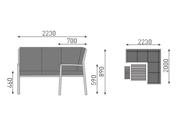 KETTLER Ocean Dining-Lounge, Anthrazit/taupe, 223 X 200 Cm, Inkl. Kissen, 0320831-7000 5 KETTLER Ocean Dining-Lounge, Anthrazit/taupe, 223 X 200 Cm, Inkl. Kissen, 0320831-7000 – Bild 5