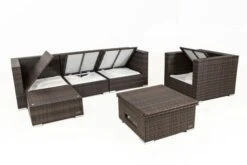 OUTFLEXX Loungemöbel-Set, Braun Marmoriert, Polyrattan, 5 Pers, Wasserfeste Kissenbox, Inkl. Loungetisch 13 OUTFLEXX Loungemöbel-Set, Braun Marmoriert, Polyrattan, 5 Pers, Wasserfeste Kissenbox, Inkl. Loungetisch -Kettler Verkaufsgeschäft 4 16065 BOX D.jpg