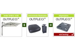 OUTFLEXX Ampelschirm, Creme, Pulverbesch. Aluminium, 300x300 Cm, Inkl. Plattenständer, Twist-Funktion -Kettler Verkaufsgeschäft 4 16108.jpg