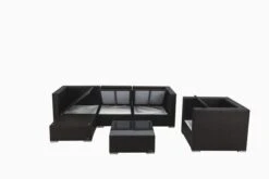 OUTFLEXX Loungemöbel-Set, Braun, Polyrattan, Für 5 Personen, Inkl. Kaffeetisch, Wasserfeste Kissenbox -Kettler Verkaufsgeschäft 4 1713 BOX B.jpg