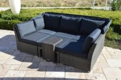 Ploß Rocking Loungeset, Grau/braun-meliert, Polyrattan, 5-6 Personen, Inkl. Sonnendach -Kettler Verkaufsgeschäft 4 18220.jpg