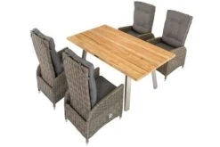 OUTFLEXX Esstischgarnitur, Edelstahl/recyceltes FSC-Teak, Tisch 160x90 Cm, 4 Hochlehner- Diningsessel, A-Gestell -Kettler Verkaufsgeschäft 4 19374.jpg