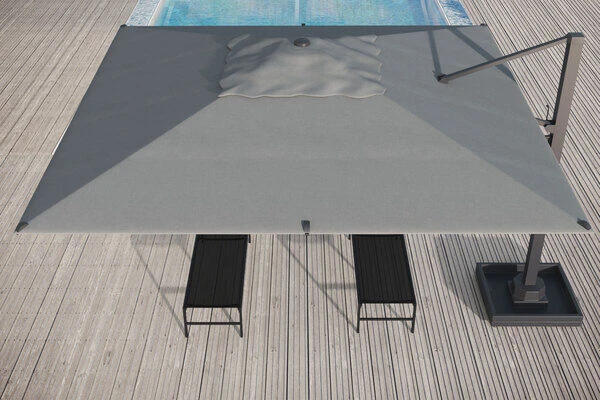 OUTFLEXX Ultimate XL Ampelschirm, Anthrazit/grau, Alu/Spuncrylic®, 450x450cm, Inkl. Befüllbarem Schirmständer 4 OUTFLEXX Ultimate XL Ampelschirm, Anthrazit/grau, Alu/Spuncrylic®, 450x450cm, Inkl. Befüllbarem Schirmständer – Bild 4