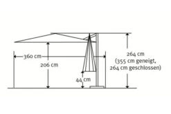 Schneider® SCHNEIDER Rhodos Twist Ampelschirm, Silbergrau, Quadratisch, 300 X 300 Cm -Kettler Verkaufsgeschäft 4 21287.jpg
