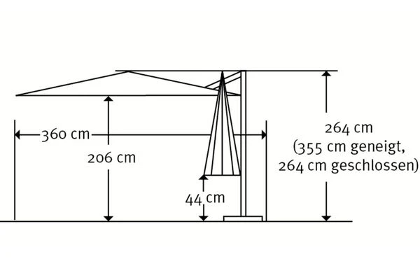 Schneider® SCHNEIDER Rhodos Twist Ampelschirm, Anthrazit, Quadratisch, 300 X 300 Cm 5 Schneider® SCHNEIDER Rhodos Twist Ampelschirm, Anthrazit, Quadratisch, 300 X 300 Cm – Bild 5