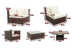 OUTFLEXX Loungemöbel-Set, Braun Marmoriert, Polyrattan, 5 Pers, Wasserfeste Kissenbox, Inkl. Loungetisch 14 OUTFLEXX Loungemöbel-Set, Braun Marmoriert, Polyrattan, 5 Pers, Wasserfeste Kissenbox, Inkl. Loungetisch -Kettler Verkaufsgeschäft 5 16065 BOX D.jpg