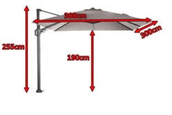 SIENA GARDEN Ampelschirm Sunset N+, Anthrazit / Taupe, Alu/Textil, Ca. 300x300 Cm 19 SIENA GARDEN Ampelschirm Sunset N+, Anthrazit / Taupe, Alu/Textil, Ca. 300x300 Cm -Kettler Verkaufsgeschäft 5 17164 7.jpg