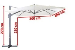 OUTFLEXX Ampelschirm, Anthrazit/creme, Pulverbesch. Aluminium, 400x300cm, Inkl. Plattenständer -Kettler Verkaufsgeschäft 5 18347.jpg