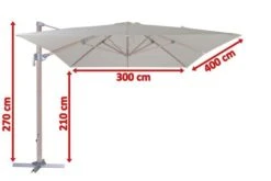 OUTFLEXX Ampelschirm, Creme, Aluminium In Holzoptik, 400x300cm, Inkl. Plattenständer -Kettler Verkaufsgeschäft 5 18511.jpg