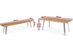 OUTFLEXX Esstischgarnitur, Edelstahl/recyceltes FSC-Teakholz, Tisch 220x100 Cm, 2 Bänke, A-Gestell -Kettler Verkaufsgeschäft 5 19359.jpg