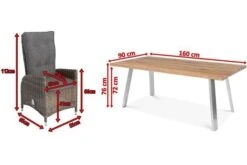 OUTFLEXX Esstischgarnitur, Edelstahl/recyceltes FSC-Teak, Tisch 160x90 Cm, 4 Hochlehner- Diningsessel, A-Gestell -Kettler Verkaufsgeschäft 5 19374.jpg