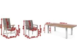 STERN Cardiff Esstischgruppe, Silber/silbergrau, Edelstahl/Teak, Tisch 200/260 X 100 Cm, 6 Stapel-, 2 Multipositionssessel -Kettler Verkaufsgeschäft 5 19757.jpg