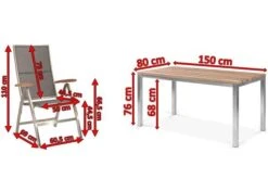STERN Cardiff Esstischgruppe, Silber/silbergrau, Edelstahl/Teak, Tisch 150 X 80 Cm, 6 Multipositionssessel -Kettler Verkaufsgeschäft 5 19772.jpg