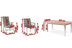 STERN Cardiff Esstischgruppe, Silber/silbergrau, Edelstahl/Teak, Tisch 200 X 100 Cm, 6 Stapel-, 2 Multipositionssessel -Kettler Verkaufsgeschäft 5 19777.jpg