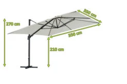 OUTFLEXX Ampelschirm, Anthrazit/creme, Alu/Polyester, 350x350cm, Inkl. Plattenständer -Kettler Verkaufsgeschäft 5 20362.jpg