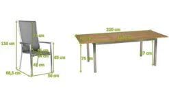 STERN Cardiff Esstischgarnitur, Silber/silbergrau, Edelstahl/Textilen/FSC-Teakholz/Alu, 162/220 X 90 Cm, 6 Stapelsessel, Butterfly-Auszug -Kettler Verkaufsgeschäft 5 22474.jpg