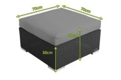 OUTFLEXX Beistelltisch/Hocker, Schwarz, Polyrattan, Inkl. Glasplatte Und Polster 10 OUTFLEXX Beistelltisch/Hocker, Schwarz, Polyrattan, Inkl. Glasplatte Und Polster -Kettler Verkaufsgeschäft 5 2392 8.jpg