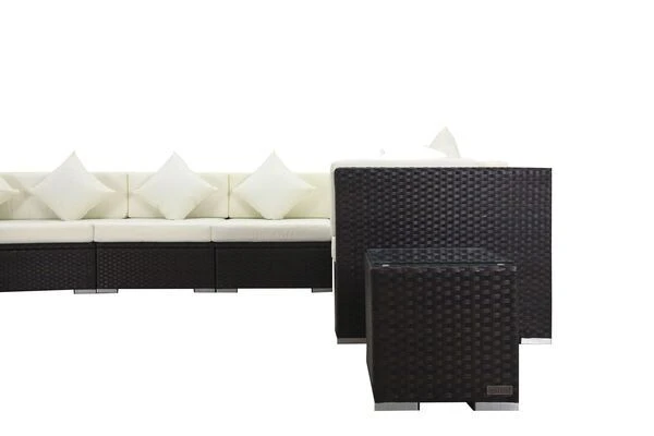 OUTFLEXX Loungemöbel-Set, Braun, Polyrattan, Für 8 Personen, Wasserfeste Kissenbox 7 OUTFLEXX Loungemöbel-Set, Braun, Polyrattan, Für 8 Personen, Wasserfeste Kissenbox – Bild 7