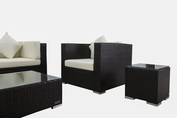OUTFLEXX Loungemöbel-Set, Braun, Polyrattan, Für 6 Personen, Inkl. Kaffeetisch, Wasserfeste Kissenbox 7 OUTFLEXX Loungemöbel-Set, Braun, Polyrattan, Für 6 Personen, Inkl. Kaffeetisch, Wasserfeste Kissenbox – Bild 7