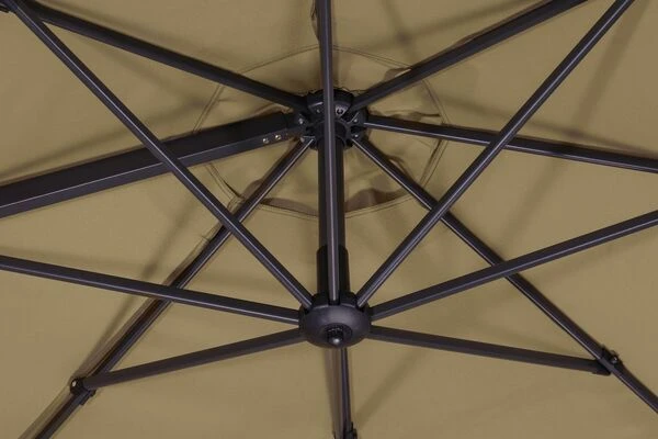 Schneider® SCHNEIDER Rhodos Eco Twist Ampelschirm, Taupe, Rund, Ø 300 Cm 7 Schneider® SCHNEIDER Rhodos Eco Twist Ampelschirm, Taupe, Rund, Ø 300 Cm – Bild 7