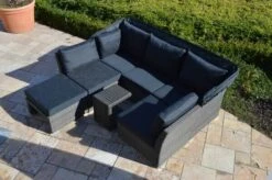 Ploß Rocking Loungeset, Grau/braun-meliert, Polyrattan, 5-6 Personen, Inkl. Sonnendach -Kettler Verkaufsgeschäft 7 18220.jpg