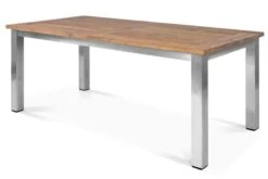 STERN Cardiff Esstischgruppe, Silber/silbergrau, Edelstahl/Teak, Tisch 200/260 X 100 Cm, 6 Stapel-, 2 Multipositionssessel -Kettler Verkaufsgeschäft 7 19757.jpg