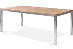 STERN Cardiff Esstischgruppe, Silber/silbergrau, Edelstahl/Teak, Tisch 200 X 100 Cm, 6 Stapel-, 2 Multipositionssessel -Kettler Verkaufsgeschäft 7 19777.jpg