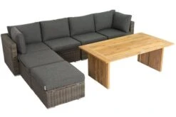 OUTFLEXX Loungegarnitur, Polyrattan/Teakholz, Tisch 160x90cm, Für 6 Personen, Wasserfeste Kissenbox -Kettler Verkaufsgeschäft 8 19394.jpg