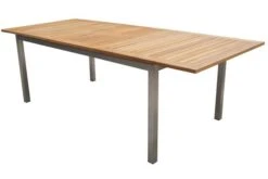 STERN Cardiff Esstischgruppe, Silber/taupe, Edelstahl/FSC-Teak, Tisch 180/240 X 100 Cm, 4 Stapel-, 2 Multipositionssessel -Kettler Verkaufsgeschäft 8 19688.jpg