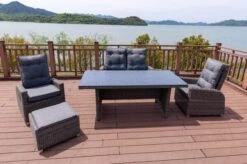 OUTFLEXX Sitzgruppe, Grau, Polyrattan, Tisch 200x95cm, Spraystone, 6mm, 2-Sitzer + 2 Sessel + Hocker 27 OUTFLEXX Sitzgruppe, Grau, Polyrattan, Tisch 200x95cm, Spraystone, 6mm, 2-Sitzer + 2 Sessel + Hocker -Kettler Verkaufsgeschäft 8 20897.jpg