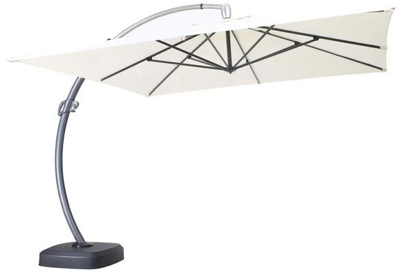 OUTFLEXX Luxus Ampelschirm, Anthrazit/creme, Edelstahl/Aluminium, 350x350cm, Inkl. Schirmständer Und Schutzhülle 9 OUTFLEXX Luxus Ampelschirm, Anthrazit/creme, Edelstahl/Aluminium, 350x350cm, Inkl. Schirmständer Und Schutzhülle – Bild 9