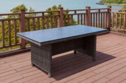 OUTFLEXX Sitzgruppe, Grau, Polyrattan, Tisch 200x95cm, Spraystone, 6mm, 2-Sitzer + 2 Sessel + Hocker 28 OUTFLEXX Sitzgruppe, Grau, Polyrattan, Tisch 200x95cm, Spraystone, 6mm, 2-Sitzer + 2 Sessel + Hocker -Kettler Verkaufsgeschäft 9 20897.jpg